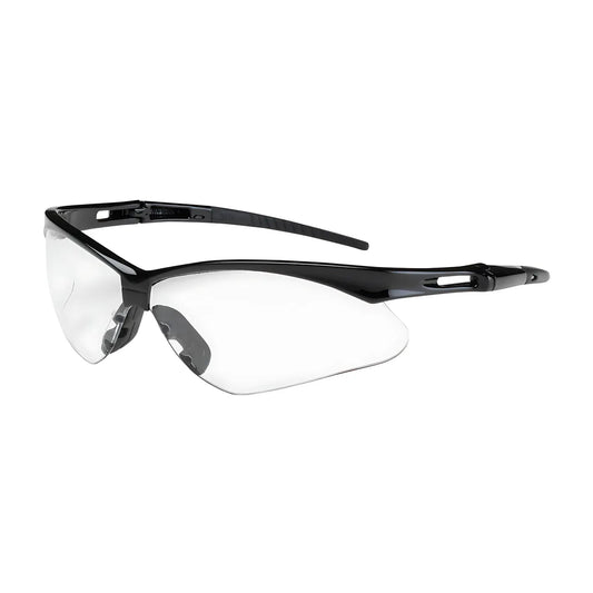 Bouton Optical 250-An-10111 Semi-Rimless Safety Glasses With Black Frame, Clear Lens And Anti-Scratch / Anti-Fog Coating 250-AN-10111-11449