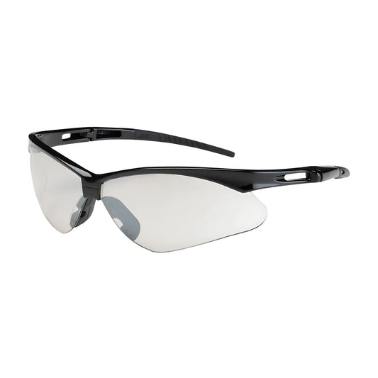 Bouton Optical 250-An-10114 Semi-Rimless Safety Glasses With Black Frame, I/O Lens And Anti-Scratch Coating 250-AN-10114-11456