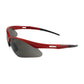 Bouton Optical 250-An-10117 Semi-Rimless Safety Glasses With Red Frame, Gray Lens And Anti-Scratch Coating 250-AN-10117-11463