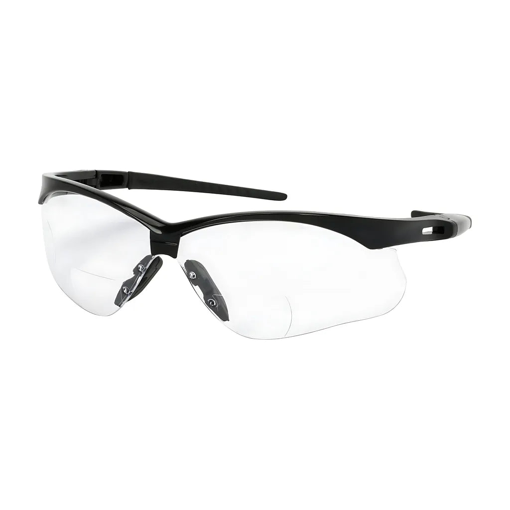 Bouton Optical 250-An-11115 Semi-Rimless Safety Readers With Black Frame, Clear Lens And Anti-Scratch / Anti-Fog Coating - +1.50 Diopter 250-AN-11115-11489