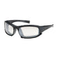 Bouton Optical 250-Ce-10092 Full Frame Safety Glasses With Black Frame, Rubber Foam Padding, I/O Lens And Anti-Scratch / Anti-Fog Coating 250-CE-10092-11503
