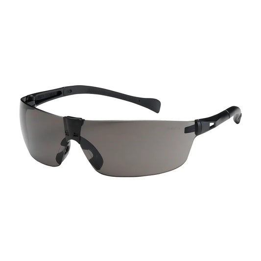 Bouton Optical 250-Mt-10072 Rimless Safety Glasses With Black Temple, Gray Lens And Anti-Scratch Coating 250-MT-10072-11519