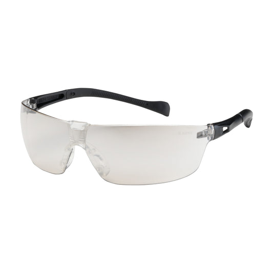 Bouton Optical 250-MT-10075 Rimless Safety Glasses with Black Temple, I/O Lens and Anti-Scratch Coating