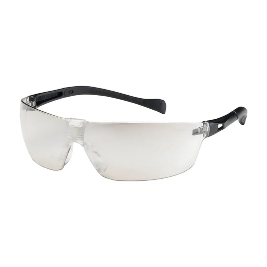Bouton Optical 250-Mt-10075 Rimless Safety Glasses With Black Temple, I/O Lens And Anti-Scratch Coating 250-MT-10075-11522