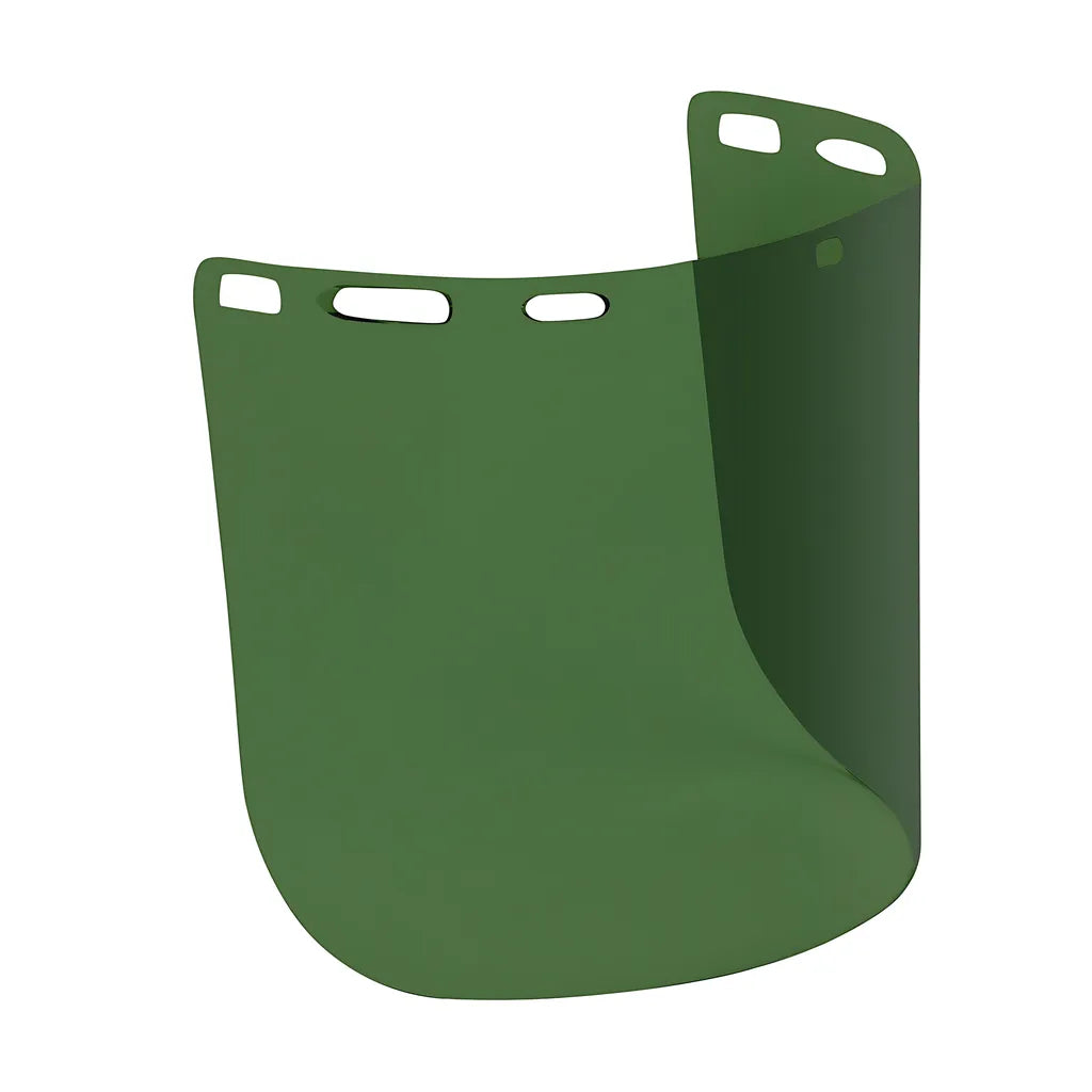 Bouton Optical 251-01-7312 Uncoated Polycarbonate Safety Visor - Dark Green Tint 251-01-7312-11567