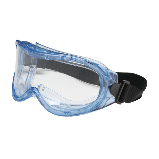 Bouton Optical 251-5300-400 Indirect Vent Goggle with Light Blue Body, Clear Lens and Anti-Scratch / Anti-Fog Coating