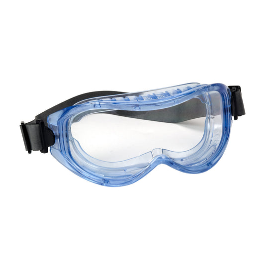 Bouton Optical 251-5300-400-RHB Indirect Vent Goggle with Light Blue Body, Clear Lens and Anti-Scratch / Anti-Fog Coating - Neoprene Strap