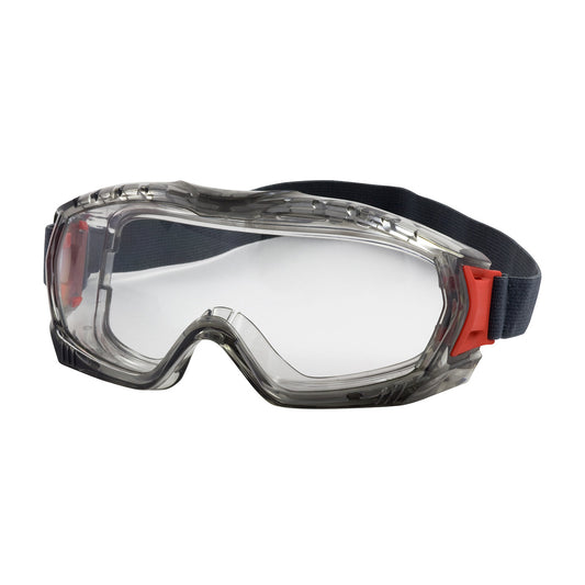 Bouton Optical 251-60-0020 Indirect Vent Goggle with Gray Body, Clear Lens and Anti-Scratch / FogLess 3Sixty Coating