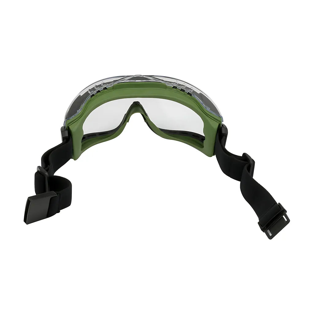 Bouton Optical 251-63-0520 Indirect Vent Goggle With Green Body, Clear Lens And Fogless 3Sixty Coating  - Elastic Strap 251-63-0520-11587