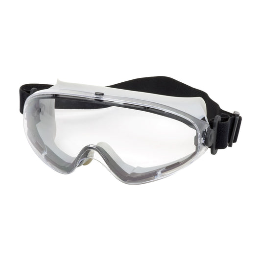 Bouton Optical 251-80-0020 Indirect Vent Goggle with Light Gray Body, Clear Lens and Anti-Scratch / Anti-Fog Coating - Non-Latex Strap