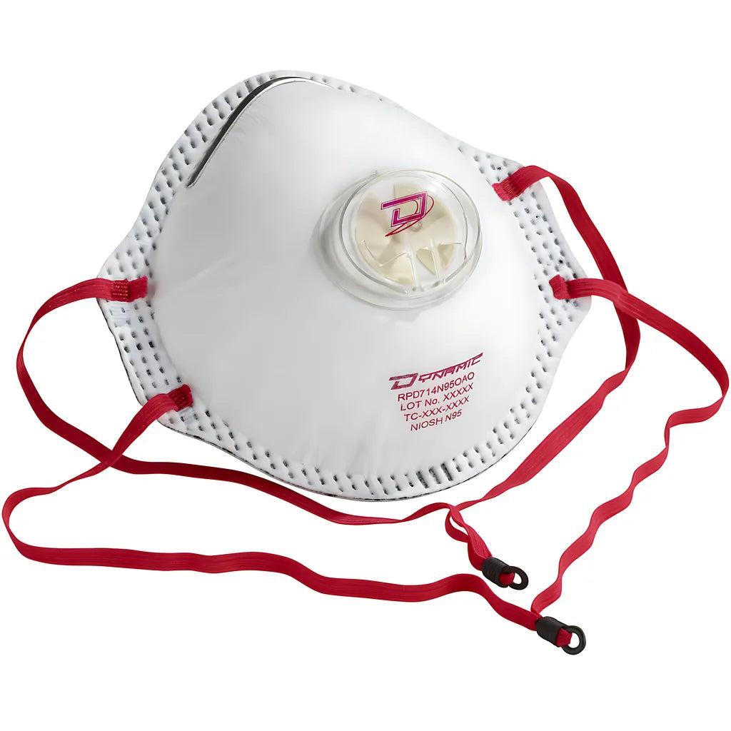 Dynamic 270-Rpd714N95Oao Deluxe N95 Disposable Respirator With Butterfly Valve, Nuisance Level For Ov-Ag-Ozone And Fr Material - 10 Pack 270-RPD714N95OAO-11794