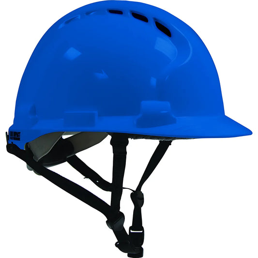 Jsp 280-Ahs240V-50 Vented, Type Ii Linesman Hard Hat With Hdpe Shell, Eps Impact Liner, Polyester Suspension, Wheel Ratchet Adjustment And 4-Point Chin Strap 280-AHS240V-50-11871