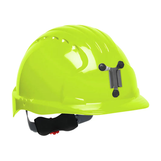 Jsp 280-Ev6151M-Ly Standard Brim Mining Hard Hat With Hdpe Shell, 6-Point Polyester Suspension And Wheel Ratchet Adjustment 280-EV6151M-LY-11912