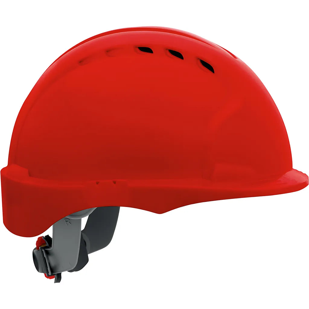 Jsp 280-Ev6151Sv-60 Vented, Short Brim Hard Hat With Hdpe Shell, 6-Point Polyester Suspension And Wheel Ratchet Adjustment 280-EV6151SV-60-11931