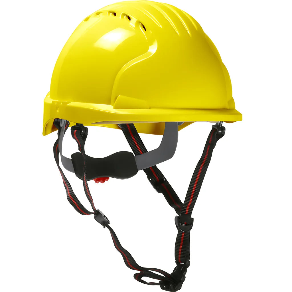 Jsp 280-Ev6151V-Ch-20 Vented, Cap Style Safety Helmet With Hdpe Shell, 4-Point Chinstrap, 6-Point Suspension And Wheel Ratchet Adjustment 280-EV6151V-CH-20-11947