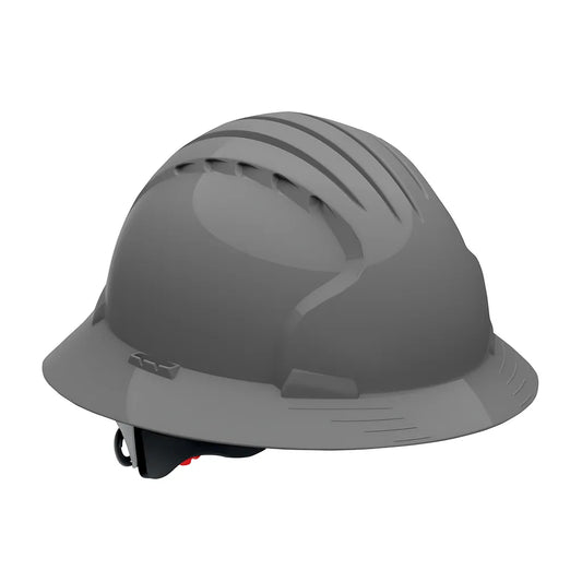 Jsp 280-Ev6161-40 Full Brim Hard Hat With Hdpe Shell, 6-Point Polyester Suspension And Wheel Ratchet Adjustment 280-EV6161-40-11950