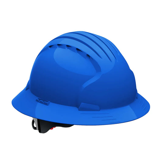 Jsp 280-Ev6161-50 Full Brim Hard Hat With Hdpe Shell, 6-Point Polyester Suspension And Wheel Ratchet Adjustment 280-EV6161-50-11949