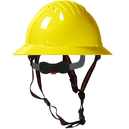 Jsp 280-Ev6161-Ch-20 Full Brim Safety Helmet With Hdpe Shell, 4-Point Chinstrap, 6-Point Suspension And Wheel Ratchet Adjustment 280-EV6161-CH-20-11963