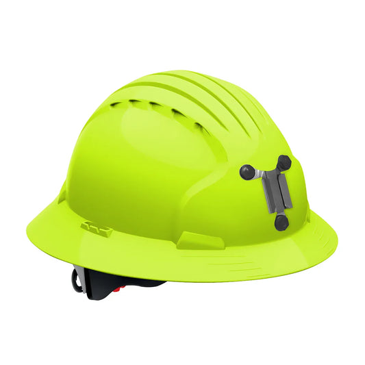 Jsp 280-Ev6161M-Ly Full Brim Mining Hard Hat With Hdpe Shell, 6-Point Polyester Suspension And Wheel Ratchet Adjustment 280-EV6161M-LY-11967