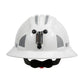 Jsp 280-Ev6161Mcr2-10 Full Brim Mining Hard Hat With Hdpe Shell, 6-Point Polyester Suspension, Wheel Ratchet Adjustment And Cr2 Reflective Kit 280-EV6161MCR2-10-11979