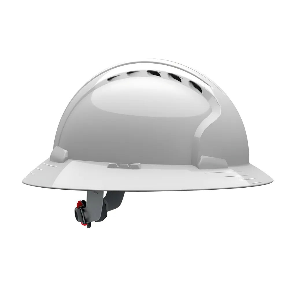 Jsp 280-Ev6161V-10 Vented, Full Brim Hard Hat With Hdpe Shell, 6-Point Polyester Suspension And Wheel Ratchet Adjustment 280-EV6161V-10-11992