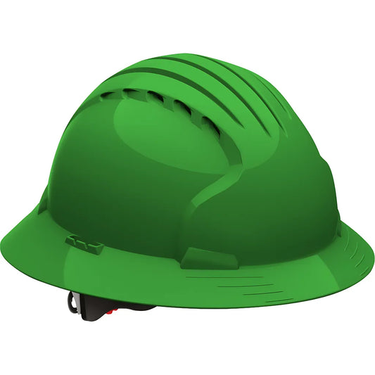 Jsp 280-Ev6161V-30 Vented, Full Brim Hard Hat With Hdpe Shell, 6-Point Polyester Suspension And Wheel Ratchet Adjustment 280-EV6161V-30-11983