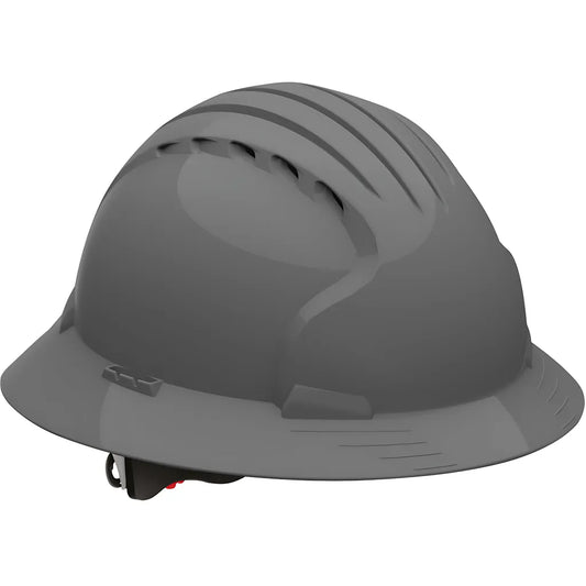 Jsp 280-Ev6161V-40 Vented, Full Brim Hard Hat With Hdpe Shell, 6-Point Polyester Suspension And Wheel Ratchet Adjustment 280-EV6161V-40-11982