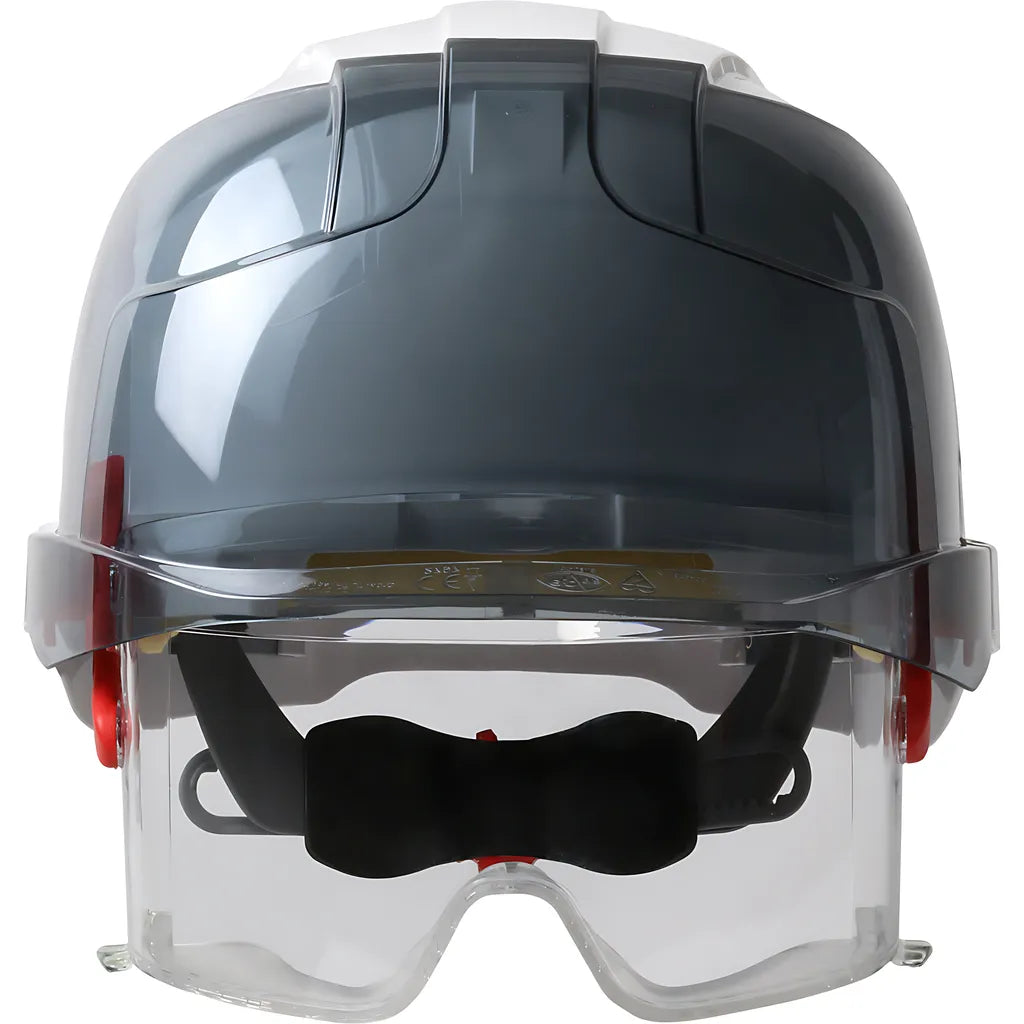 Jsp 280-Evln-01S Vistalens Type I, Non-Vented Industrial Safety Helmet With Lightweight Abs Shell, Integrated Ansi Z87.1 Eye Protection, 6-Point Polyester Suspension And Wheel Ratchet Adjustment 280-EVLN-01S-12006