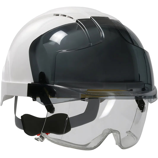 Jsp 280-Evlv-01S Type I, Vented Industrial Safety Helmet With Lightweight Abs Shell, Integrated Ansi Z87.1 Eye Protection, 6-Point Polyester Suspension And Wheel Ratchet Adjustment 280-EVLV-01S-12014