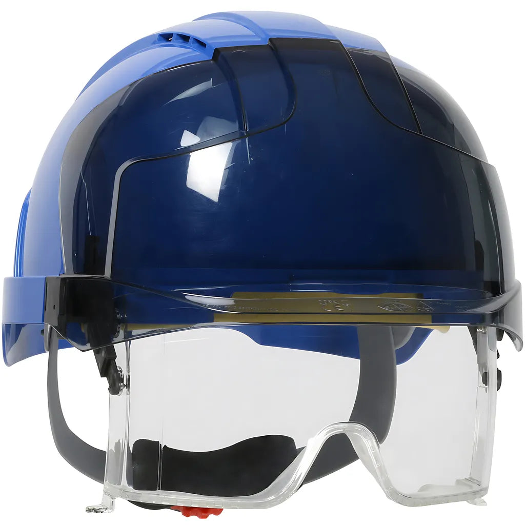 Jsp 280-Evlv-50S Type I, Vented Industrial Safety Helmet With Lightweight Abs Shell, Integrated Ansi Z87.1 Eye Protection, 6-Point Polyester Suspension And Wheel Ratchet Adjustment 280-EVLV-50S-12011