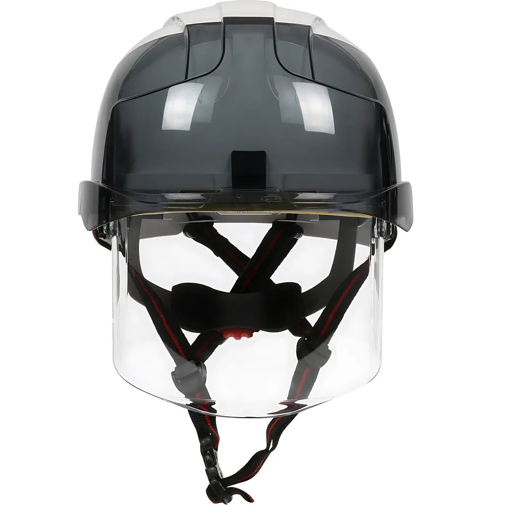 Jsp 280-Evsn-Ch-01S Type I, Non-Vented Industrial Safety Helmet With Fully Adjustable Four Point Chinstrap, Lightweight Abs Shell, Integrated Faceshield, 6-Point Polyester Suspension And Wheel Ratchet Adjustment 280-EVSN-CH-01S-12033