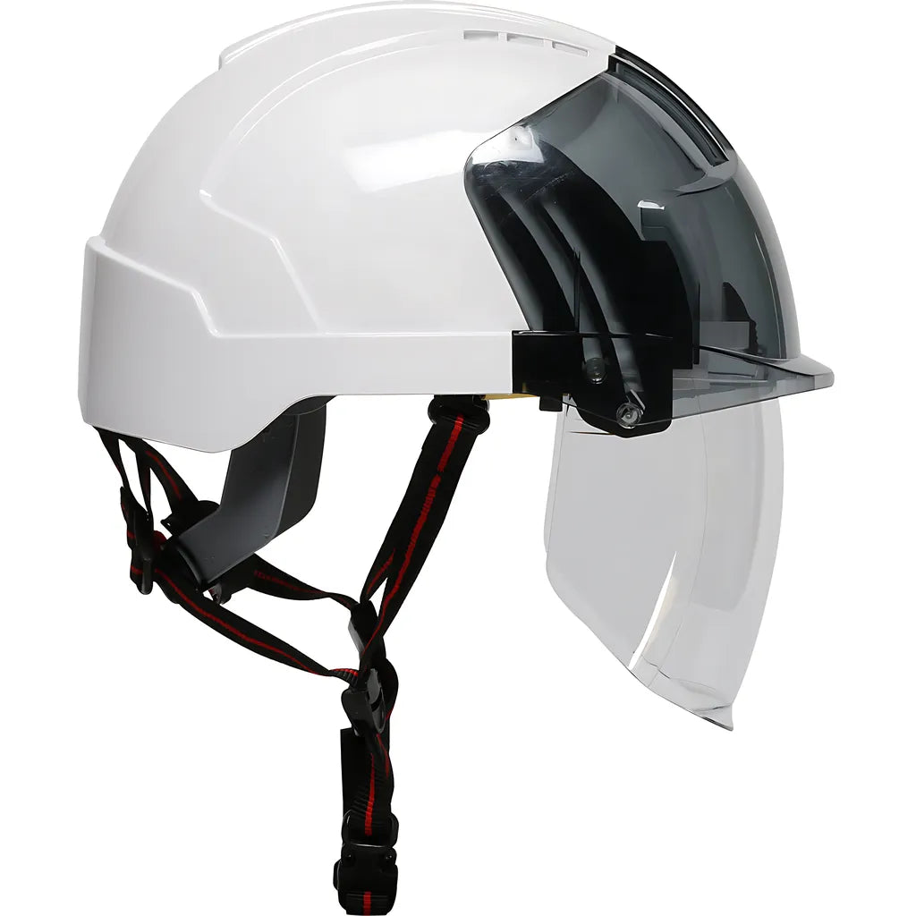 Jsp 280-Evsn-Ch-01S Type I, Non-Vented Industrial Safety Helmet With Fully Adjustable Four Point Chinstrap, Lightweight Abs Shell, Integrated Faceshield, 6-Point Polyester Suspension And Wheel Ratchet Adjustment 280-EVSN-CH-01S-12034