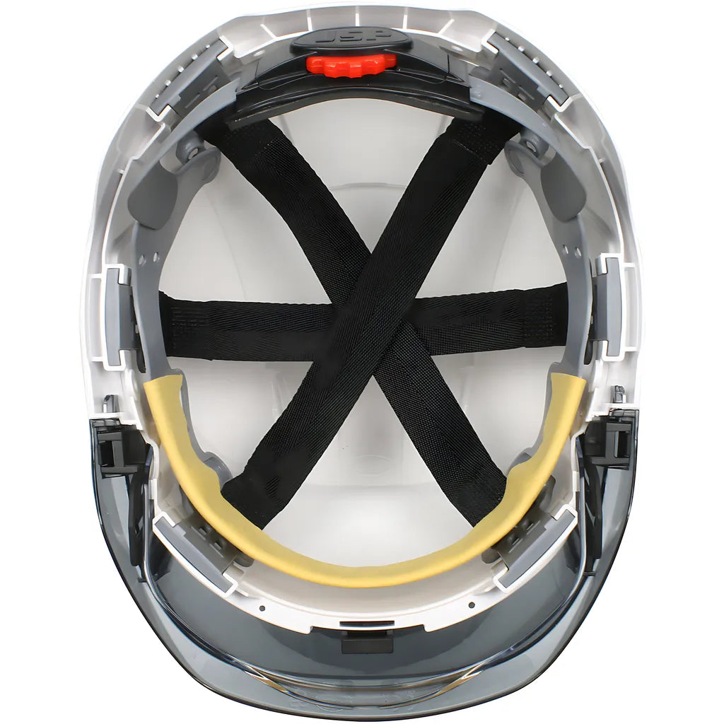 Jsp 280-Evsv-01S Type I, Vented Industrial Safety Helmet With Lightweight Abs Shell, Integrated Ansi Z87.1 Faceshield, 6-Point Polyester Suspension And Wheel Ratchet Adjustment 280-EVSV-01S-12057