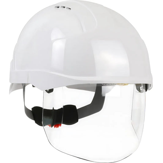 Jsp 280-Evsv-01W Type I, Vented Industrial Safety Helmet With Lightweight Abs Shell, Integrated Ansi Z87.1 Faceshield, 6-Point Polyester Suspension And Wheel Ratchet Adjustment 280-EVSV-01W-12044