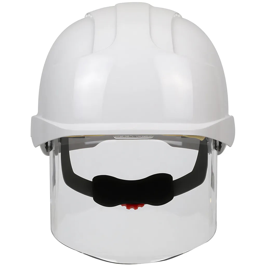 Jsp 280-Evsv-01W Type I, Vented Industrial Safety Helmet With Lightweight Abs Shell, Integrated Ansi Z87.1 Faceshield, 6-Point Polyester Suspension And Wheel Ratchet Adjustment 280-EVSV-01W-12046