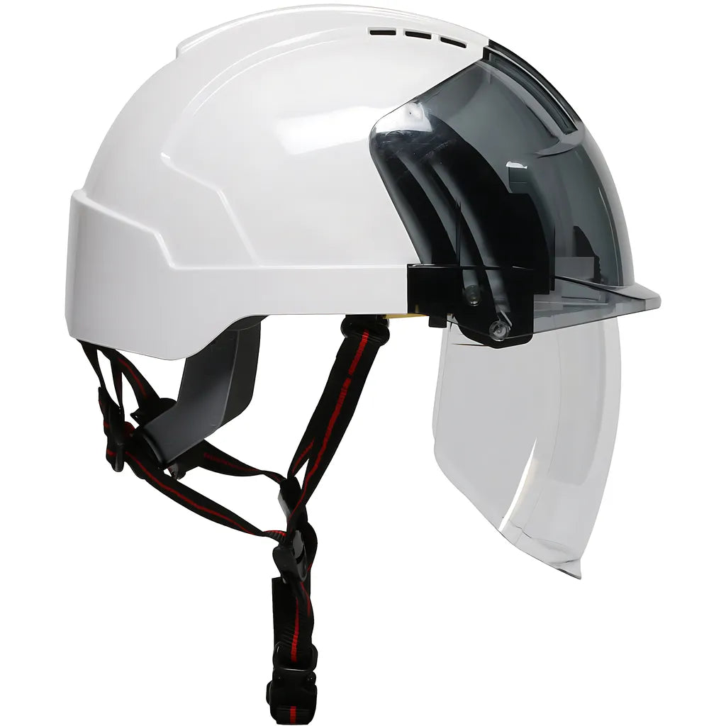 Jsp 280-Evsv-Ch-01S Type I, Vented Industrial Safety Helmet With Fully Adjustable Four Point Chinstrap, Lightweight Abs Shell, Integrated Faceshield, 6-Point Polyester Suspension And Wheel Ratchet Adjustment 280-EVSV-CH-01S-12059