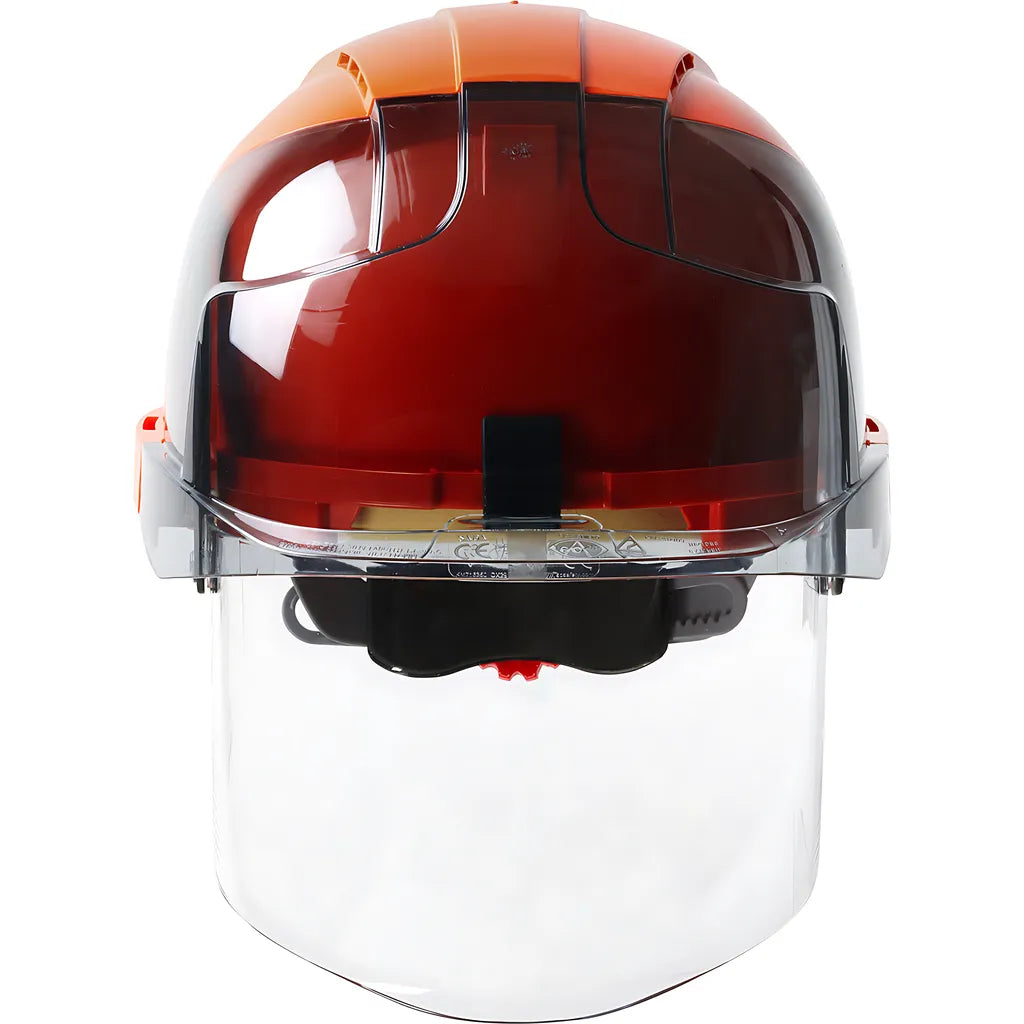 Jsp 280-Evsv-Ors Type I, Vented Industrial Safety Helmet With Lightweight Abs Shell, Integrated Ansi Z87.1 Faceshield, 6-Point Polyester Suspension And Wheel Ratchet Adjustment 280-EVSV-ORS-12041