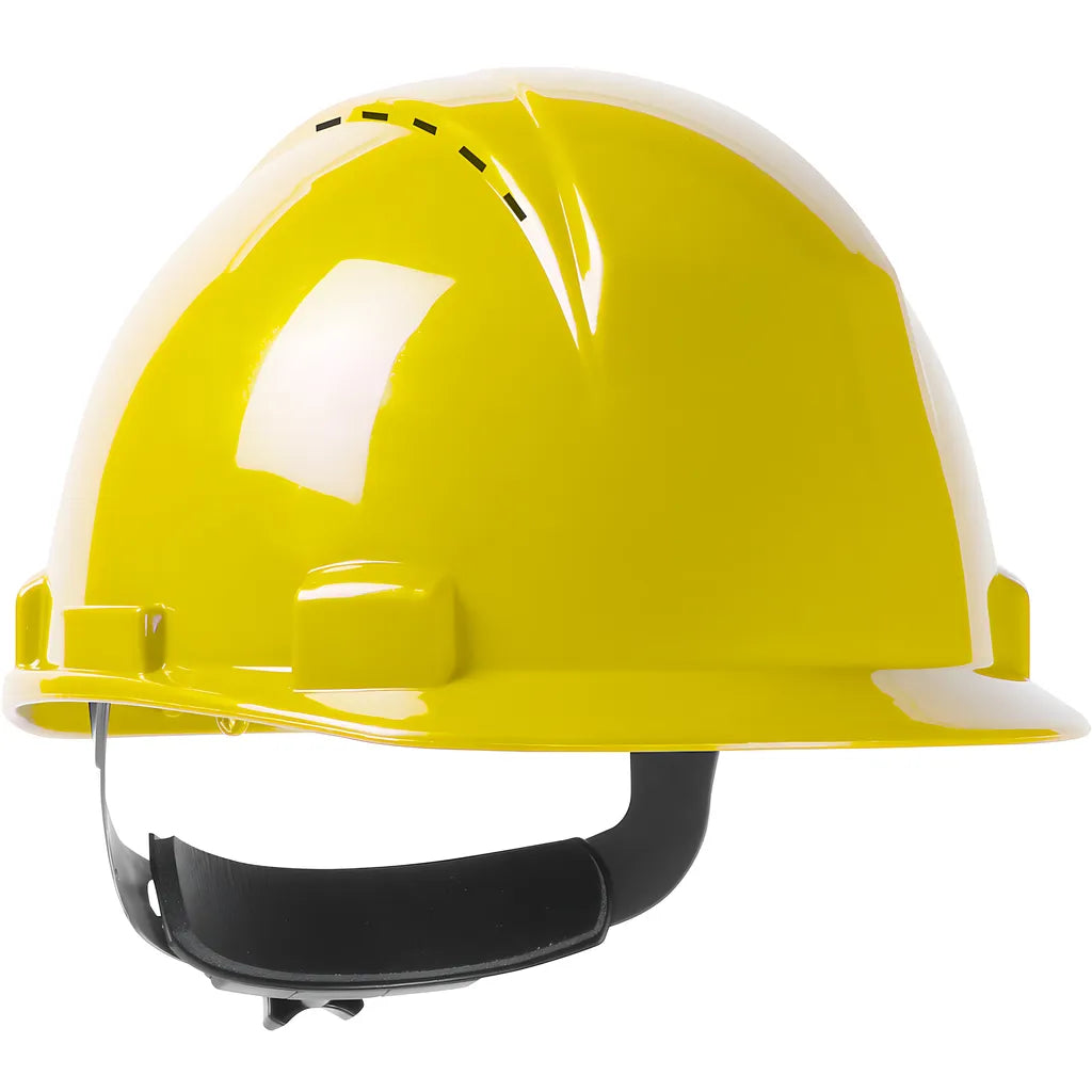 Dynamic 280-Hp1141Rspv-02 Short Brim, Vented, Cap Style Hard Hat With Hdpe Shell, 4-Point Textile Suspension And Wheel Ratchet Adjustment 280-HP1141RSPV-02-12101