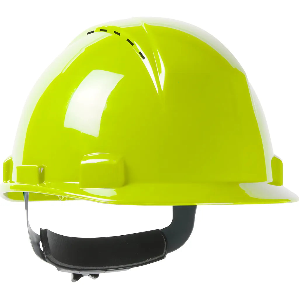 Dynamic 280-Hp1142Rspv-44 Vented, Type Ii, Short Brim Cap Style Hard Hat With Hdpe Shell, 4-Point Textile Suspension And Wheel Ratchet Adjustment 280-HP1142RSPV-44-12114