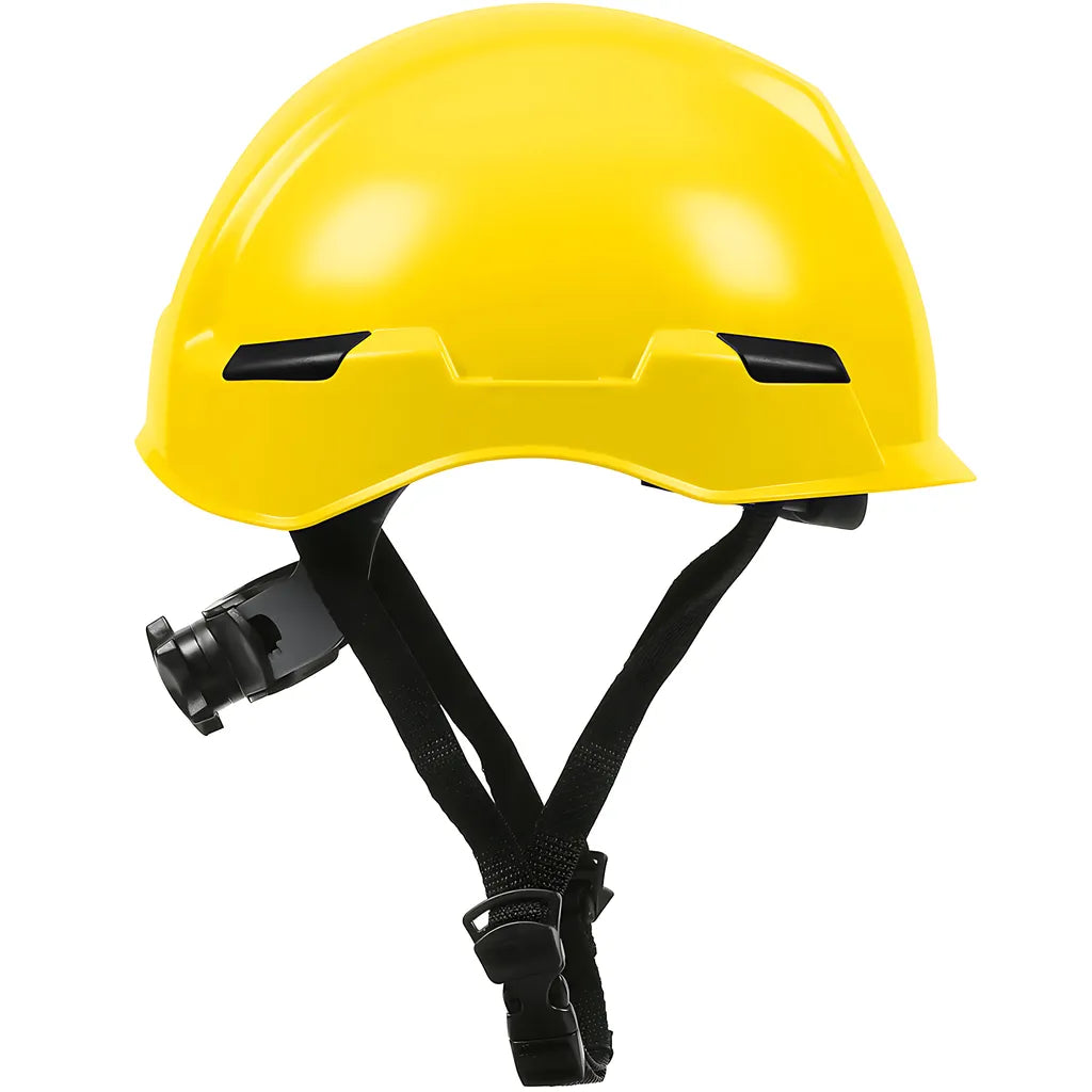 Dynamic 280-Hp141R-02 Industrial Climbing Helmet With Polycarbonate / Abs Shell, Nylon Suspension, Wheel Ratchet Adjustment And 4-Point Chin Strap 280-HP141R-02-12150