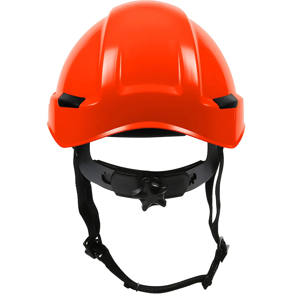 Dynamic 280-Hp141R-03 Industrial Climbing Helmet With Polycarbonate / Abs Shell, Nylon Suspension, Wheel Ratchet Adjustment And 4-Point Chin Strap 280-HP141R-03-12140