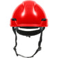 Dynamic 280-Hp141R-15 Industrial Climbing Helmet With Polycarbonate / Abs Shell, Nylon Suspension, Wheel Ratchet Adjustment And 4-Point Chin Strap 280-HP141R-15-12143