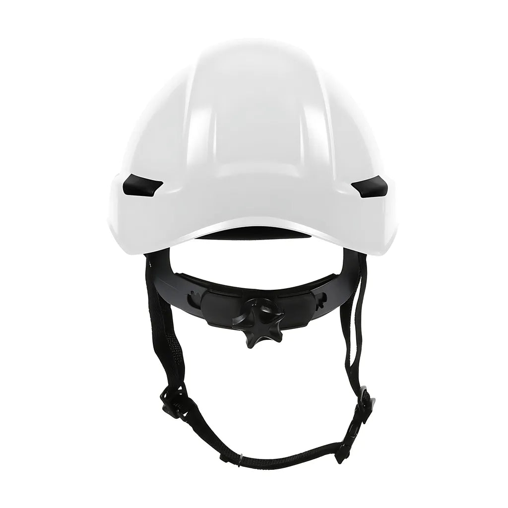 Dynamic 280-Hp142R-01 Industrial Climbing Helmet With Polycarbonate / Abs Shell, Hi-Density Foam Impact Liner, Nylon Suspension, Wheel Ratchet Adjustment And 4-Point Chin Strap 280-HP142R-01-12187