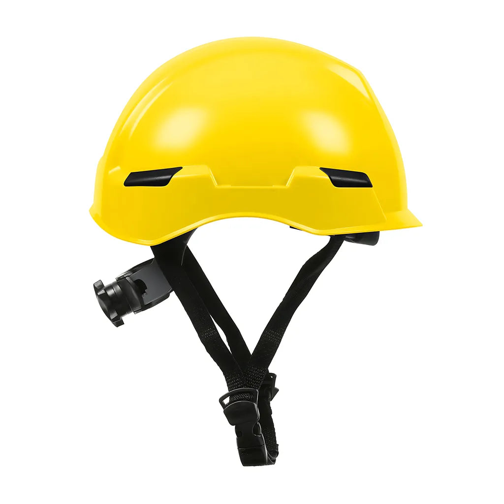 Dynamic 280-Hp142R-02 Industrial Climbing Helmet With Polycarbonate / Abs Shell, Hi-Density Foam Impact Liner, Nylon Suspension, Wheel Ratchet Adjustment And 4-Point Chin Strap 280-HP142R-02-12190