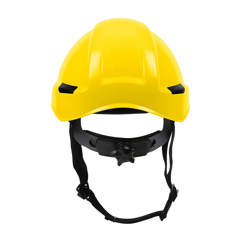 Dynamic 280-Hp142R-02 Industrial Climbing Helmet With Polycarbonate / Abs Shell, Hi-Density Foam Impact Liner, Nylon Suspension, Wheel Ratchet Adjustment And 4-Point Chin Strap 280-HP142R-02-12192