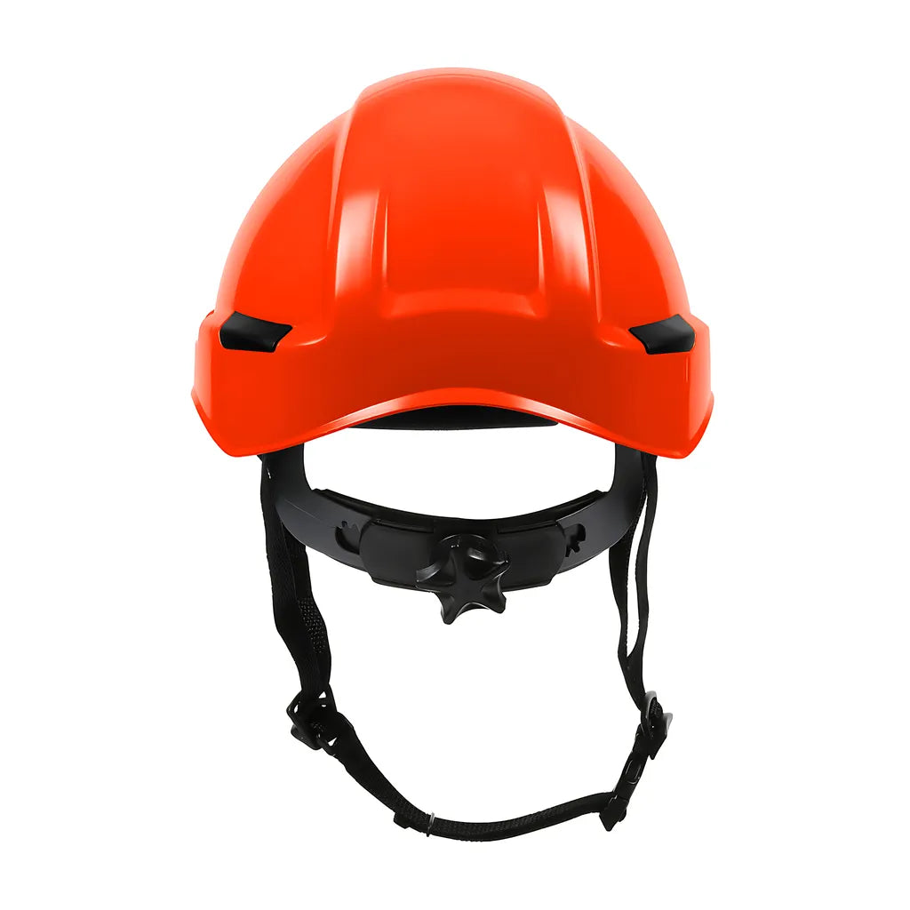 Dynamic 280-Hp142R-03 Industrial Climbing Helmet With Polycarbonate / Abs Shell, Hi-Density Foam Impact Liner, Nylon Suspension, Wheel Ratchet Adjustment And 4-Point Chin Strap 280-HP142R-03-12177