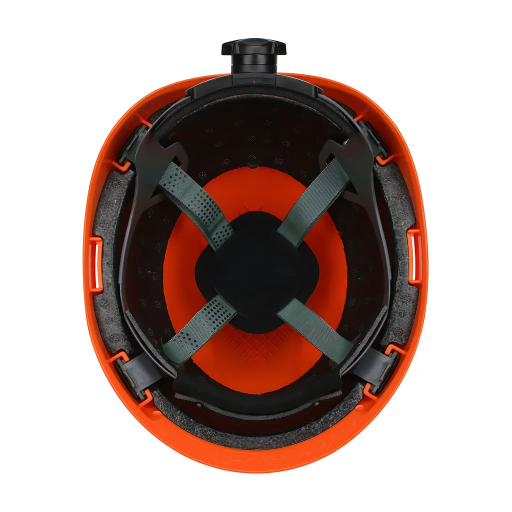 Dynamic 280-Hp142R-03 Industrial Climbing Helmet With Polycarbonate / Abs Shell, Hi-Density Foam Impact Liner, Nylon Suspension, Wheel Ratchet Adjustment And 4-Point Chin Strap 280-HP142R-03-12178