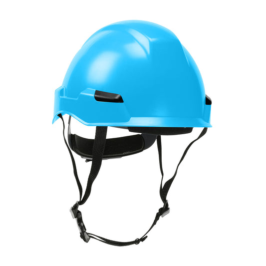 Dynamic 280-HP142R-06 Industrial Climbing Helmet with Polycarbonate / ABS Shell, Hi-Density Foam Impact Liner, Nylon Suspension, Wheel Ratchet Adjustment and 4-Point Chin Strap