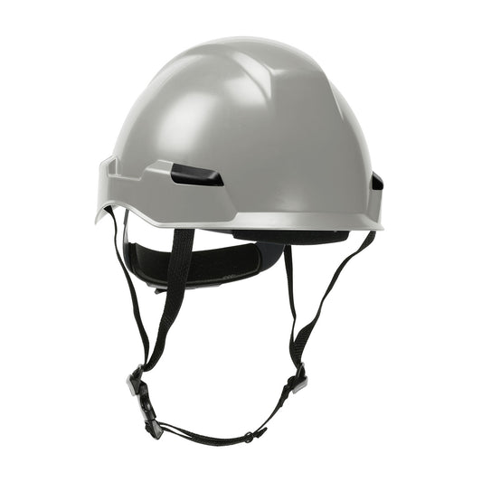 Dynamic 280-HP142R-09 Industrial Climbing Helmet with Polycarbonate / ABS Shell, Hi-Density Foam Impact Liner, Nylon Suspension, Wheel Ratchet Adjustment and 4-Point Chin Strap