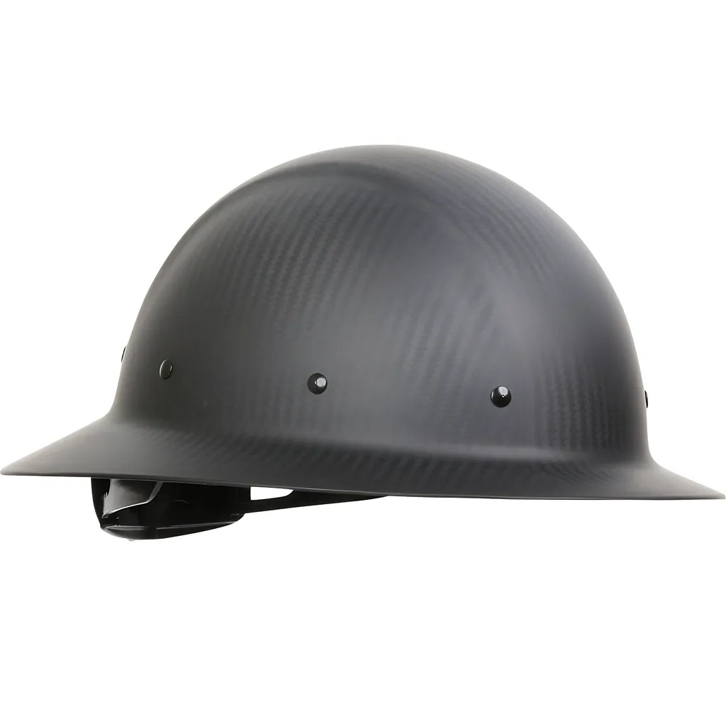 Dynamic 280-Hp1471R-11M Full Brim Smooth Dome Hard Hat With Matte Carbon Fiber Shell, 8-Point Riveted Textile Suspension And Wheel-Ratchet Adjustment 280-HP1471R-11M-12208